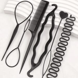 Wavy Black Bobby Pin Set